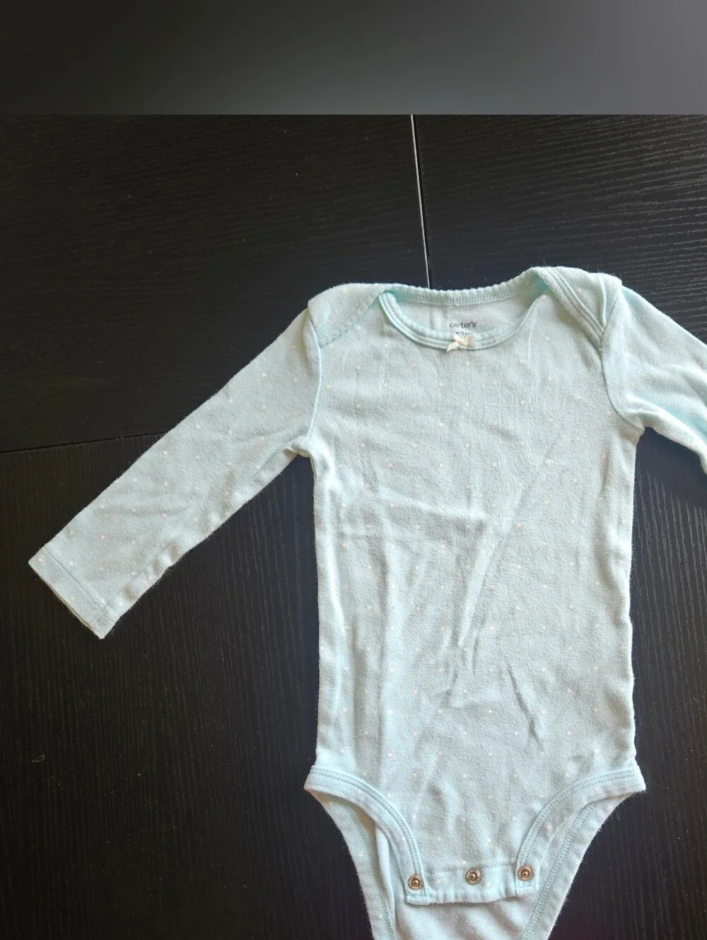 Carter's Pale Blue Long-Sleeve Baby Bodysuit